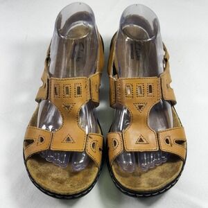 Clarks Leather Sandals Comfort Slingback Straps Casual‎ Shoes Size 8.5